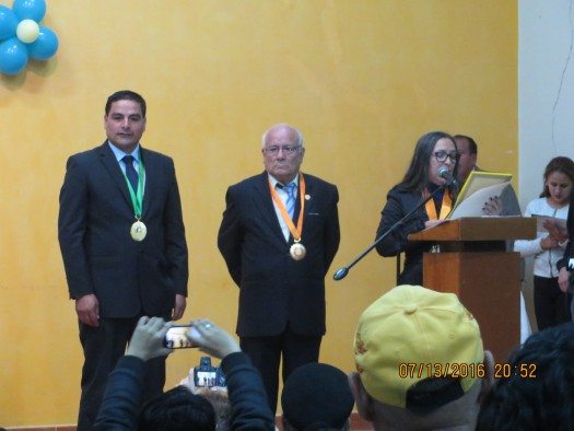 Alcalde Neptalí Ticla, José Guillermo Vargas y Miriam Caloretti